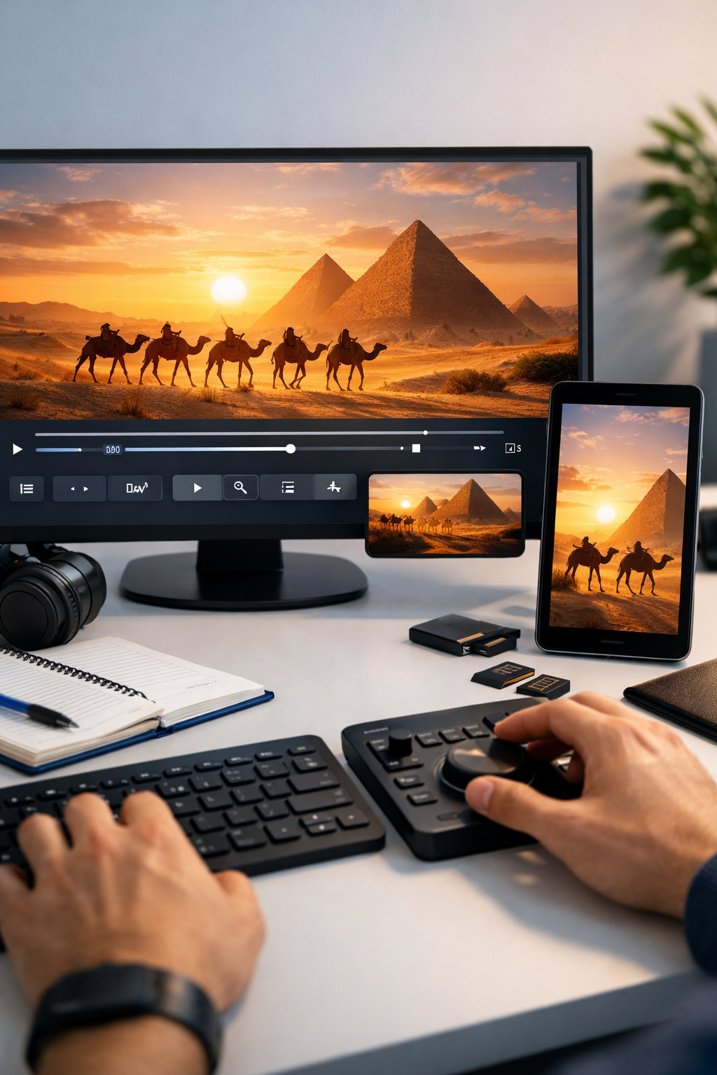 منصة AI Video Creation Platform - محرك النص إلى الفيديو يحول الأوصاف إلى فيديوهات واقعية سينمائية